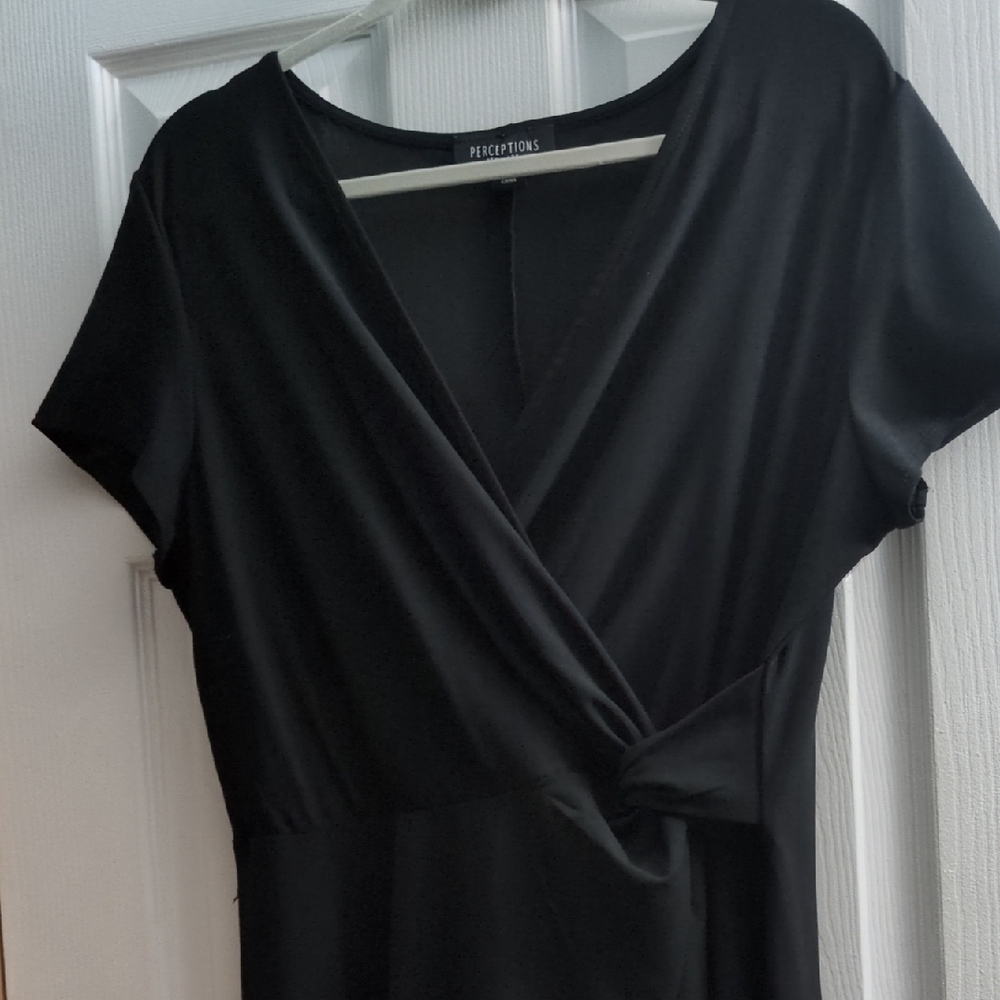 Perceptions Wrap Dress Black